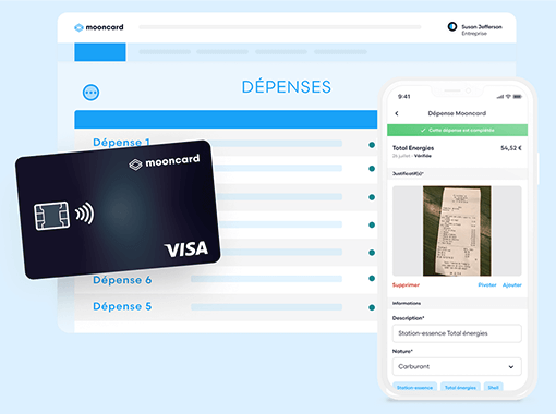 Solutions de gestion des Notes de frais MOONCARD